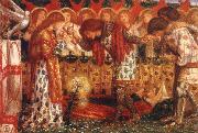 Dante Gabriel Rossetti Sir Bors and Sir Percival were Fed with the Sanct Grael painting